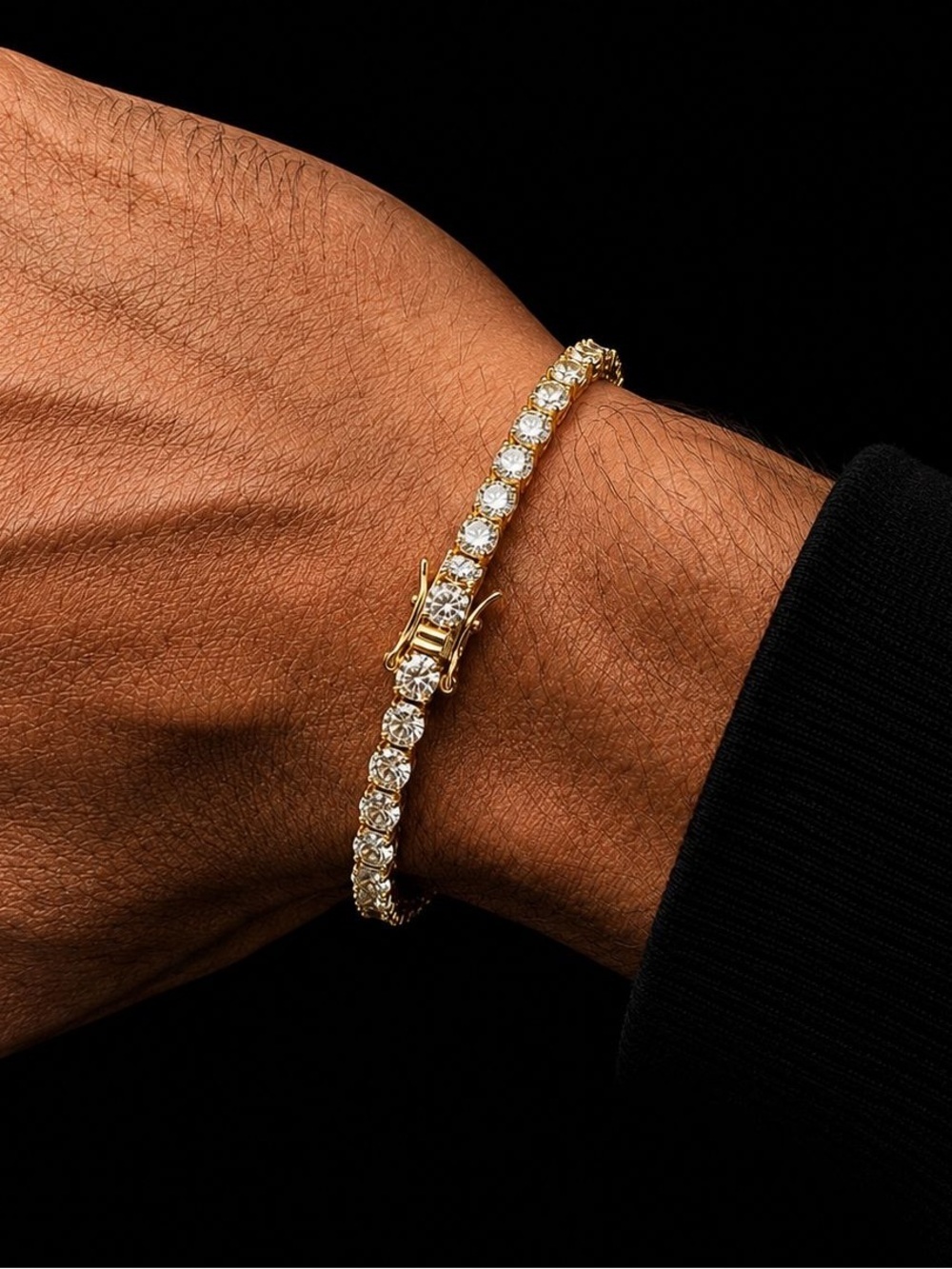 18K Gold Plated, 12.6CTW Moissanite Tennis Bracelet